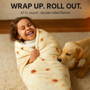 Burrito Tortilla Throw Blanket for Cozy Home Use by LJGDeals