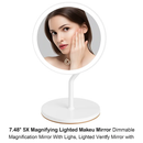 5X Magnifying Lighted Makeup Mirror with 360° Rotating Base by LJGDeals