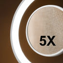 5X Magnifying Lighted Makeup Mirror with 360° Rotating Base by LJGDeals