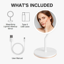 5X Magnifying Lighted Makeup Mirror with 360° Rotating Base by LJGDeals