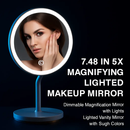 5X Magnifying Lighted Makeup Mirror with 360° Rotating Base by LJGDeals