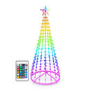 LED Smart Christmas Cone Tree Outdoor Lighted Christmas Tree Light with App Control Remote Control IP44 Waterproof Timer 210 Modes for Indoor Outside by LJGDeals