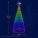 LED Smart Christmas Cone Tree Outdoor Lighted Christmas Tree Light with App Control Remote Control IP44 Waterproof Timer 210 Modes for Indoor Outside by LJGDeals