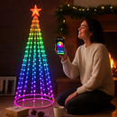 LED Smart Christmas Cone Tree Outdoor Lighted Christmas Tree Light with App Control Remote Control IP44 Waterproof Timer 210 Modes for Indoor Outside by LJGDeals