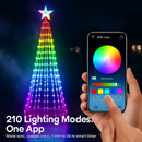 LED Smart Christmas Cone Tree Outdoor Lighted Christmas Tree Light with App Control Remote Control IP44 Waterproof Timer 210 Modes for Indoor Outside by LJGDeals
