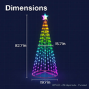 LED Smart Christmas Cone Tree Outdoor Lighted Christmas Tree Light with App Control Remote Control IP44 Waterproof Timer 210 Modes for Indoor Outside by LJGDeals