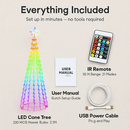 LED Smart Christmas Cone Tree Outdoor Lighted Christmas Tree Light with App Control Remote Control IP44 Waterproof Timer 210 Modes for Indoor Outside by LJGDeals