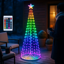 LED Smart Christmas Cone Tree Outdoor Lighted Christmas Tree Light with App Control Remote Control IP44 Waterproof Timer 210 Modes for Indoor Outside by LJGDeals