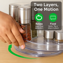 2-Tier Turntable Organizer for Refrigerator & Countertop by LJGDeals