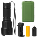 Rechargeable LED Flashlight with Zoomable Aluminum Body by LJGDeals