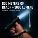 Rechargeable LED Flashlight with Zoomable Aluminum Body by LJGDeals