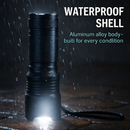 Rechargeable LED Flashlight with Zoomable Aluminum Body by LJGDeals