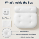 Bathtub Pillow with 6 Suction Cups for Spa Bath Comfort by LJGDeals