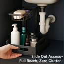 2 Tier Under Sink Organizer with Sliding Basket by LJGDeals