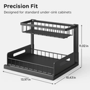 2 Tier Under Sink Organizer with Sliding Basket by LJGDeals