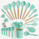 Kitchen Utensils Set with Holder - Spatulas & Spoons by LJGDeals
