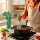 Kitchen Utensils Set with Holder - Spatulas & Spoons by LJGDeals