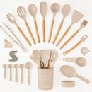 Kitchen Utensils Set with Holder - Spatulas & Spoons by LJGDeals