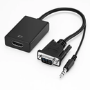 VGA to HD IN & HD OUT Converter Adapter HD 1080P Video Audio Cable Adapter w/ USB 3.5mm Plug For HDTV TV Projector Laptop by LJGDeals