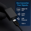 VGA to HD IN & HD OUT Converter Adapter HD 1080P Video Audio Cable Adapter w/ USB 3.5mm Plug For HDTV TV Projector Laptop by LJGDeals