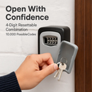 Key Lock Box with 4-Digit Resettable Code for Outdoors by LJGDeals