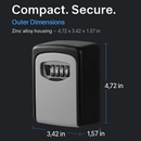 Key Lock Box with 4-Digit Resettable Code for Outdoors by LJGDeals