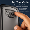 Key Lock Box with 4-Digit Resettable Code for Outdoors by LJGDeals