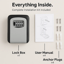 Key Lock Box with 4-Digit Resettable Code for Outdoors by LJGDeals