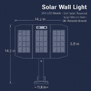 Outdoor Solar Wall Light with PIR Motion Sensor by LJGDeals