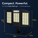 Outdoor Solar Wall Light with PIR Motion Sensor by LJGDeals