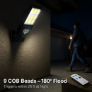 Outdoor Solar Wall Light with PIR Motion Sensor by LJGDeals