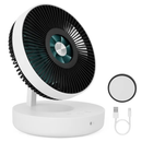 Foldable Rechargeable LED Desk Fan with Remote Oscillation by LJGDeals