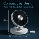 Foldable Rechargeable LED Desk Fan with Remote Oscillation by LJGDeals