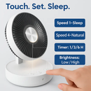 Foldable Rechargeable LED Desk Fan with Remote Oscillation by LJGDeals