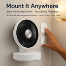 Foldable Rechargeable LED Desk Fan with Remote Oscillation by LJGDeals