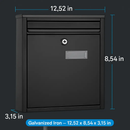 Lockable Wall Mount Mailbox for Outside Home/Office Use by LJGDeals