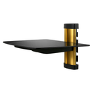 Floating Wall Mounted Strengthened Tempered Glass Shelf for DVD Cable Boxes by LJGDeals