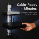 2 Tier Dual Glass Shelf Wall Mount for DVD Players/Cable Boxes/ TV Accessories by LJGDeals