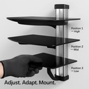 2 Tier Dual Glass Shelf Wall Mount for DVD Players/Cable Boxes/ TV Accessories by LJGDeals