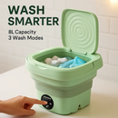 Foldable Portable Washing Machine with Drain Basket, 3 Modes by LJGDeals