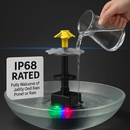 3-Tier Solar Bird Bath Fountain Solar Powered Water Pump Waterfall Feature with Colorful Light 3 Nozzles 6W Solar Panel for Bird Bath Patio Yard Pond by LJGDeals