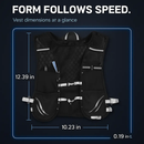 Sport Hydration Vest Running Backpack with 15oz 50oz Water Bladder Adjustable Strap Storage Bag for Trail Running Marathon Race Hiking by LJGDeals