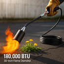 180,000 BTU Propane Weed Torch Heavy Duty Weed Burner Flame Weeder with 10FT Hose Piezo Ignition Adjustable Flame Control for Weeds Ice Snow Asphalt F by LJGDeals
