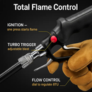 180,000 BTU Propane Weed Torch Heavy Duty Weed Burner Flame Weeder with 10FT Hose Piezo Ignition Adjustable Flame Control for Weeds Ice Snow Asphalt F by LJGDeals