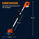 Cordless Grass Trimmer with Wheels - Adjustable Head by LJGDeals