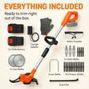 Cordless Grass Trimmer with Wheels - Adjustable Head by LJGDeals