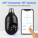 WiFi Bulb Camera with Pan Tilt and Two-Way Audio by LJGDeals