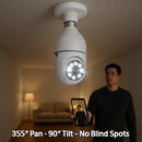 WiFi Bulb Camera with Pan Tilt and Two-Way Audio by LJGDeals