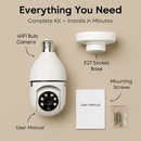 WiFi Bulb Camera with Pan Tilt and Two-Way Audio by LJGDeals