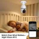 WiFi Bulb Camera with Pan Tilt and Two-Way Audio by LJGDeals